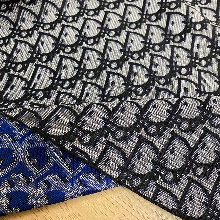 Designer Inspired Dior Fabric Black and Grey by the Yard – FabricViva