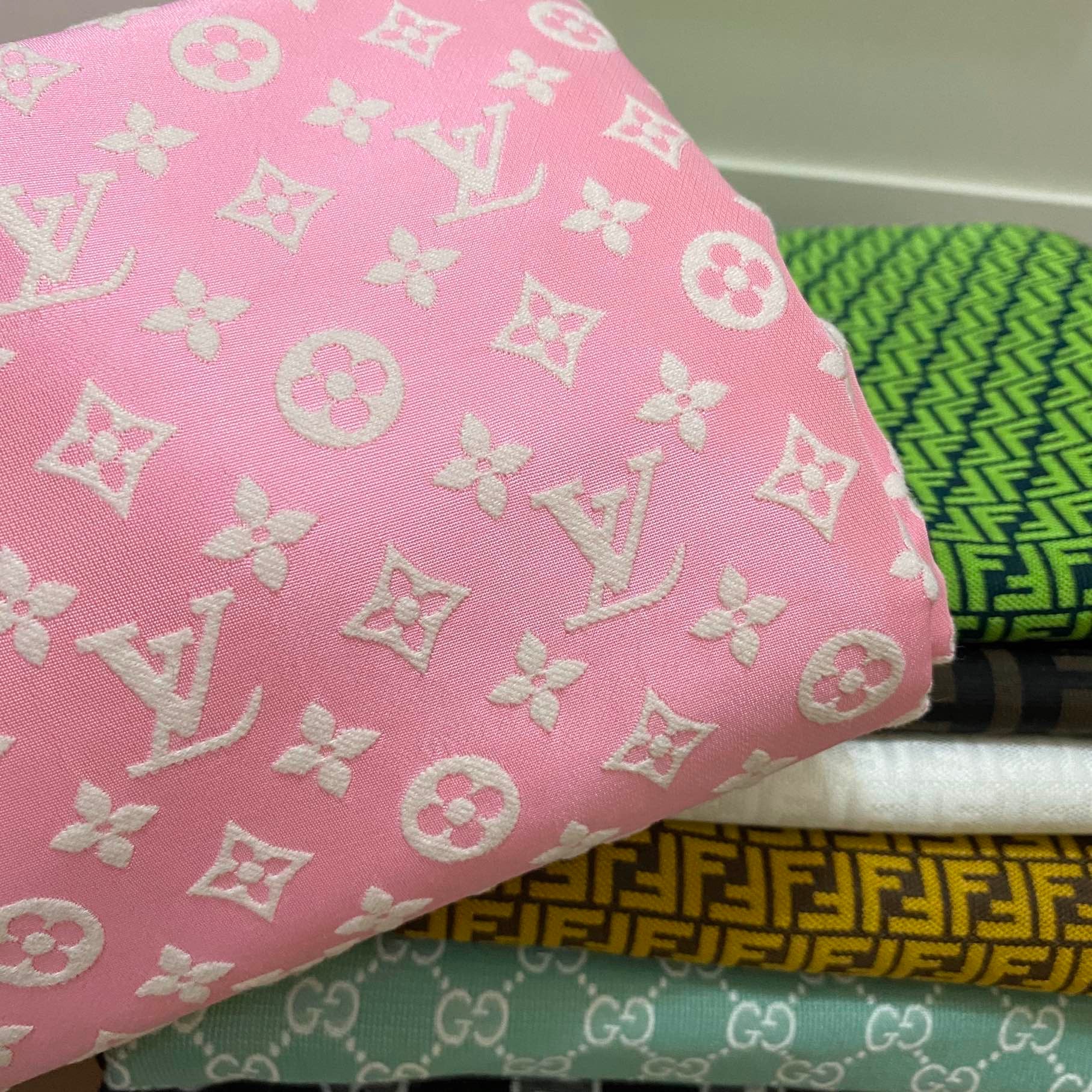 LV Fabric Pink Louis Vuitton Fabric – FabricViva