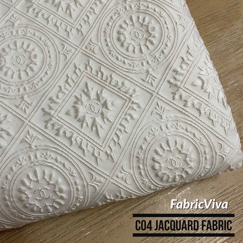 L15 Jacquard Fabric SINCE 1854 Black and White – FabricViva