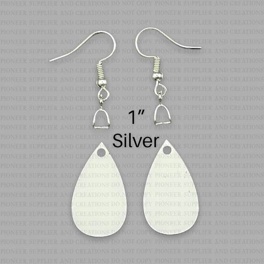 Rounded Teardrop Shaped Earring Blanks