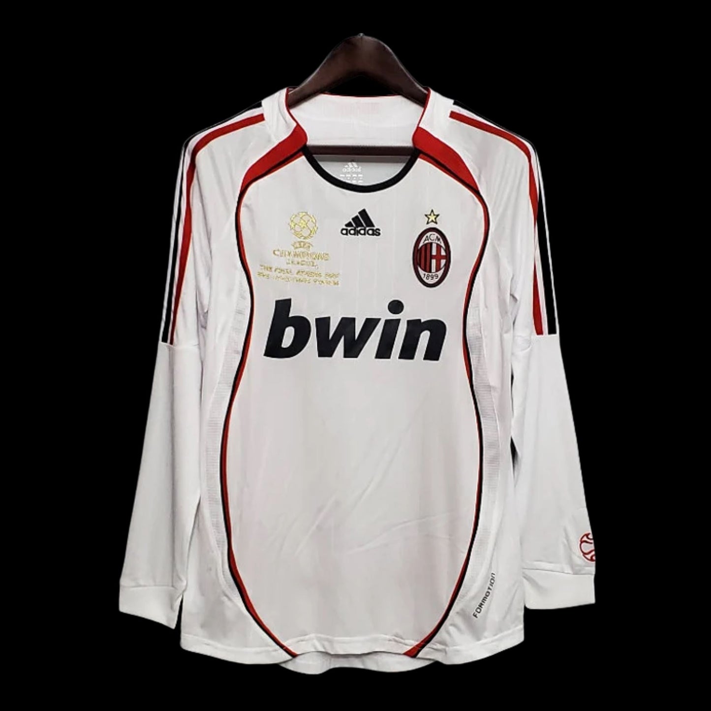 AC Milan 2006-07 UEFA Champions League Final Jersey L / Sleeve Maldini jersey ADIDAS 