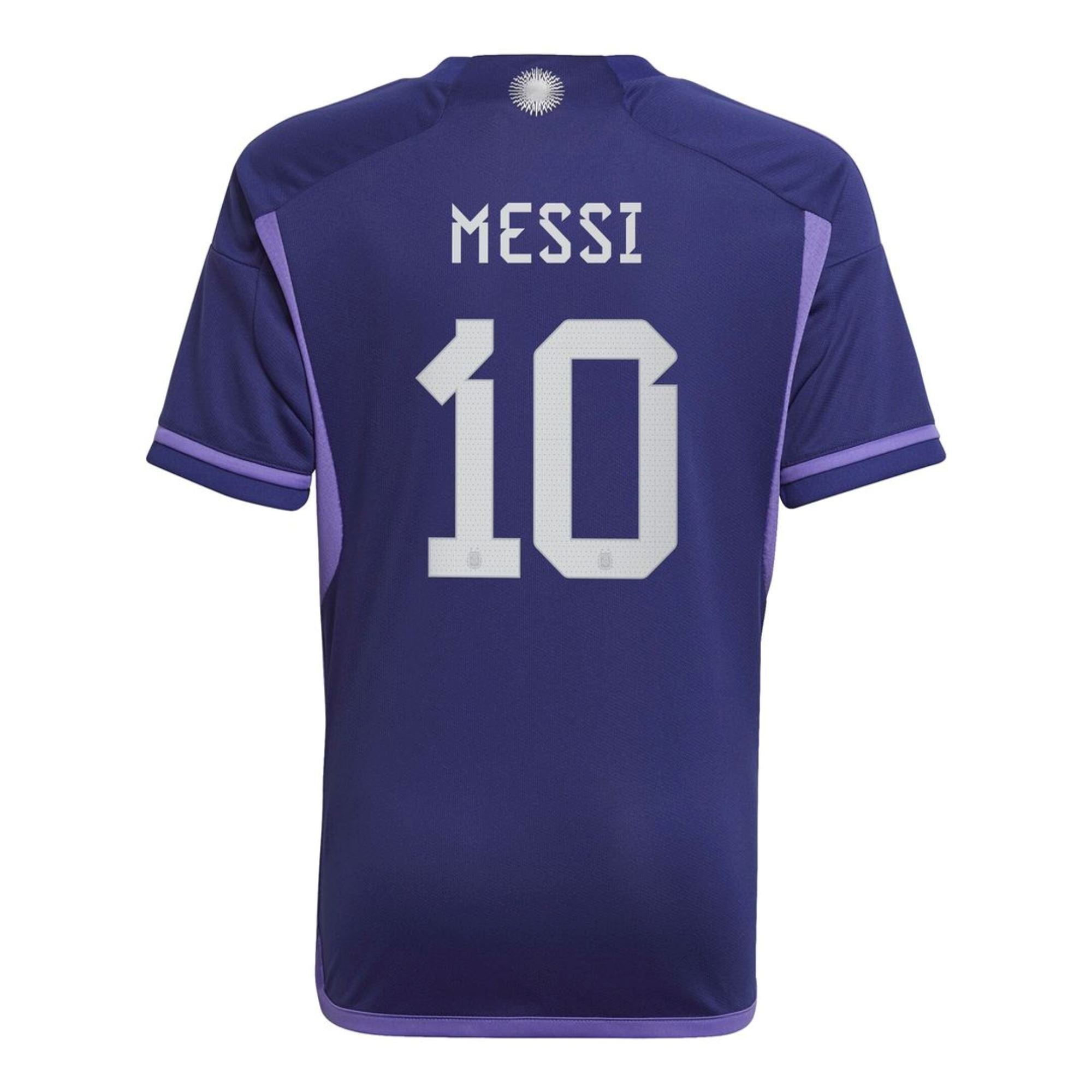 Argentina Home shirt, Messi 10, 2022 World cup jersey with 3 stars,  Champion patches and world cup patches - My Retro Jersey