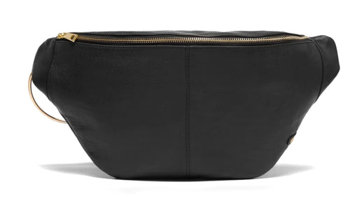 Oversize leather bumbag in high and soft quality / 13860 - Winter brow –  DEPECHE