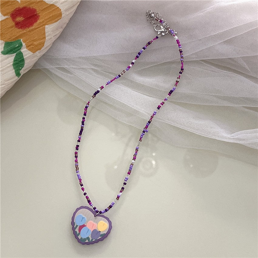 Colorful Beaded Necklace pd5301