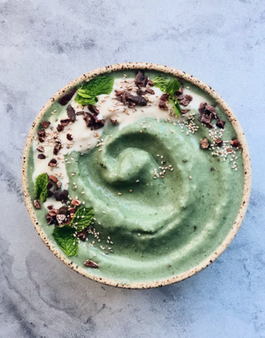 Mint Chip Spirulina Smoothie Bowl