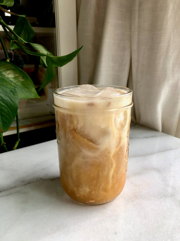 vegan iced collagen coffee