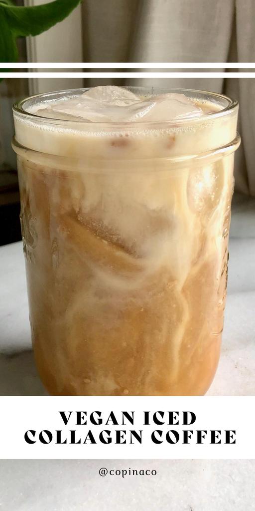 vegan iced collagen coffee