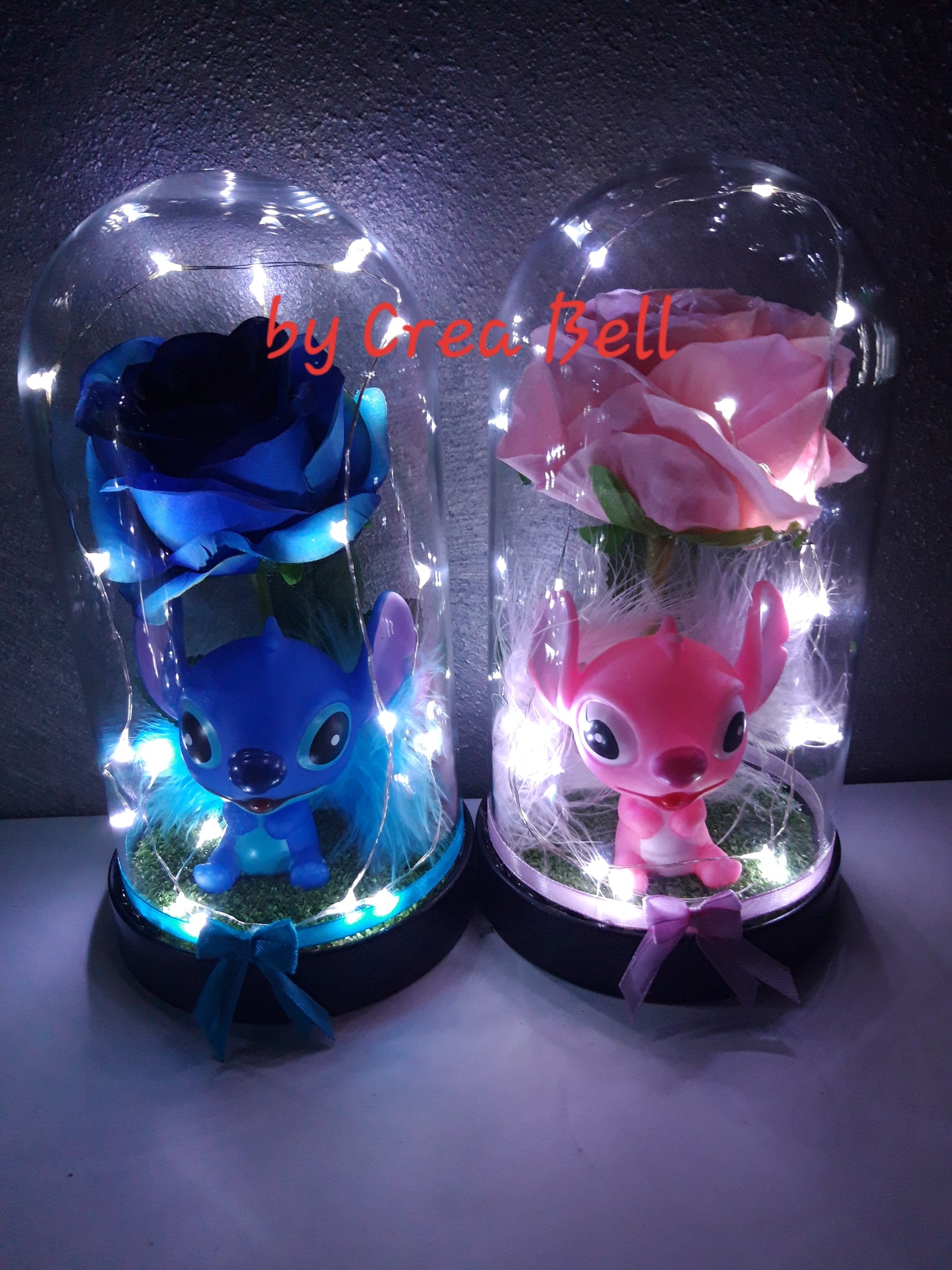 Angel ou stitch et sa rose – Crea bell