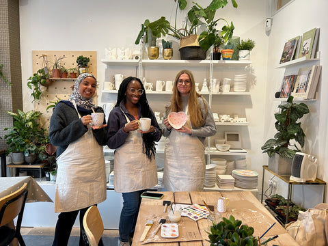 Pottery painting customers