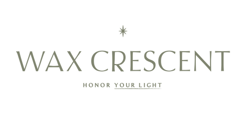 wax crescent candles soy wax logo