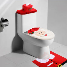 Load image into Gallery viewer, 3pcs Christmas Santa Claus Bathroom Washable Universal Toilet Cover Set
