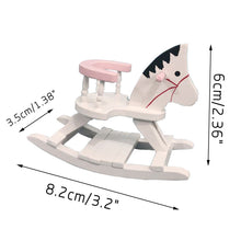 Load image into Gallery viewer, Rocking Horse Figurine Mini Furniture Decoration for Doll House
