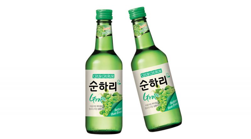 SPIRITUEUX DE COREE DU SUD LOTTE CHUM CHURUM SOONHARI SOJU RAISIN BOUTEILLE 360ML 12%