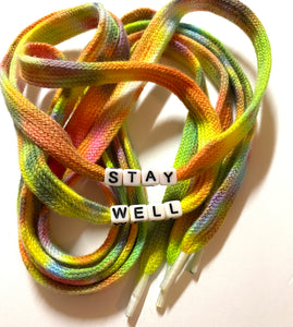 Custom Tie Dye and Beaded Shoelaces