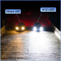 AG1 H7 LED Headlights Bulbs 6500K White vs Halogen Headlamps