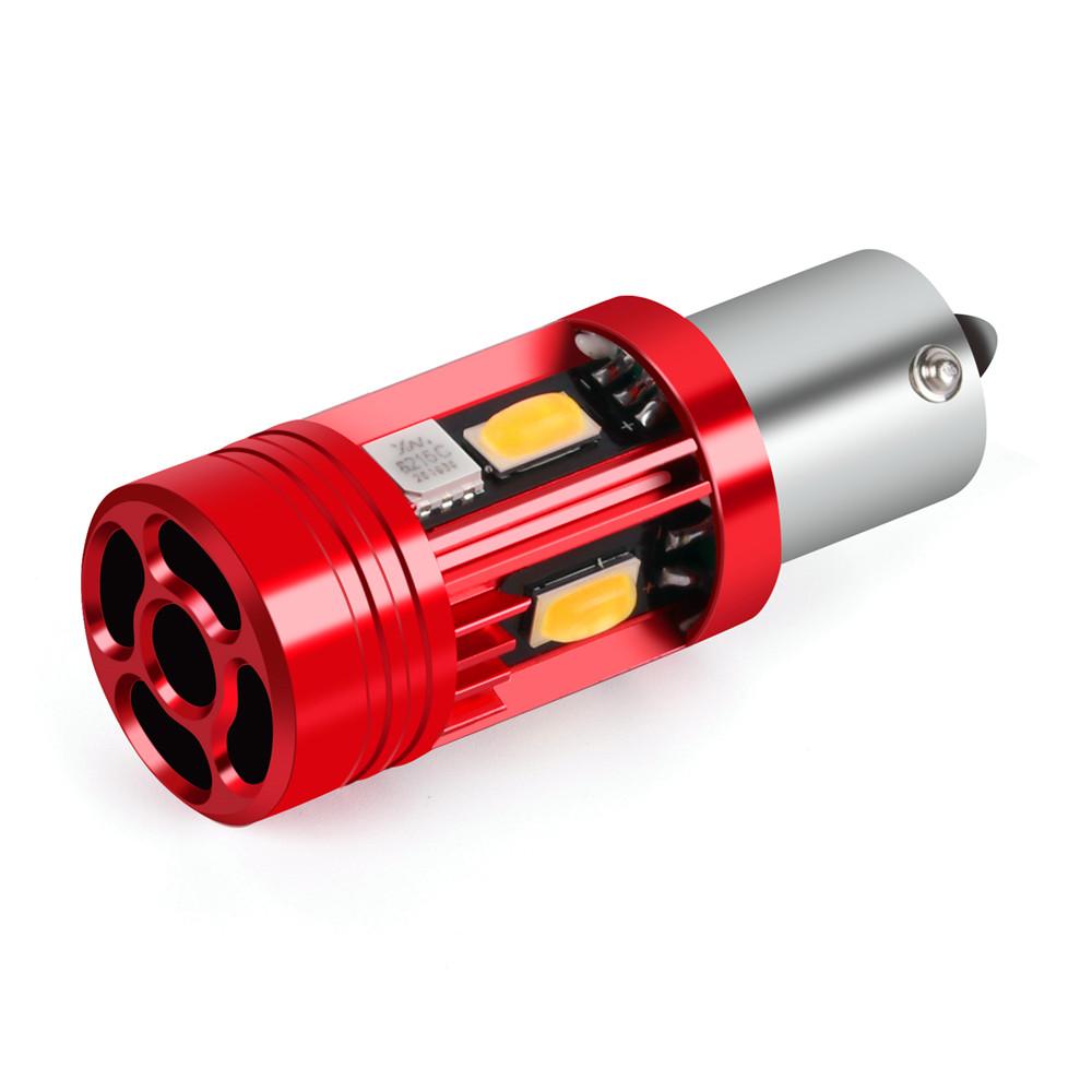 VEHICODE 1156 LED Bulb Red CANBus Error Free Anti Hyper Flash 7506 P21W  1073 with Built in Resistor Super Bright Tail Turn Signal Brake Light BA15S