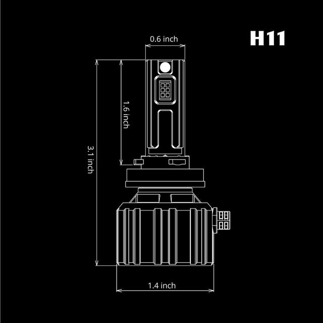 H11 LED headlight lamps - LED bulbs H11 32W 12V 8000LM 5500K PGJ19-2