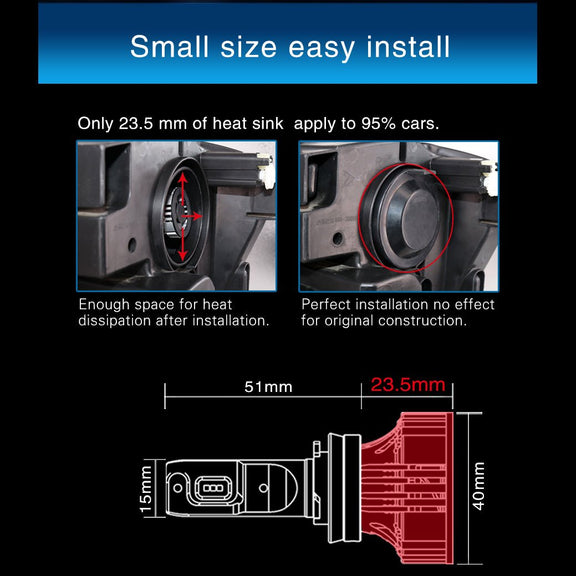 Dimension CREE H7 LED Headlight Kits Bulbs for Cars Motorcycles