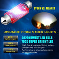 DE3425 6486X LED Bulb Festoon Lights 6000K White vs Incandescent Lamp