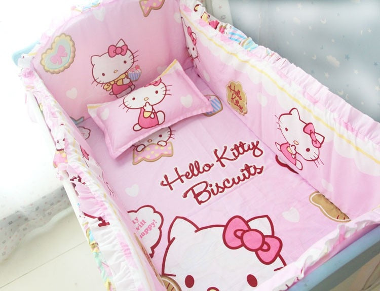 pink baby cot bedding