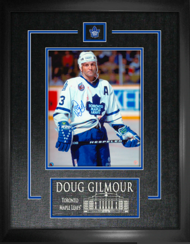 Doug Gilmour & Wendel Clark Toronto Maple Leaf Dual Signed Spotlight 16x20  Photo