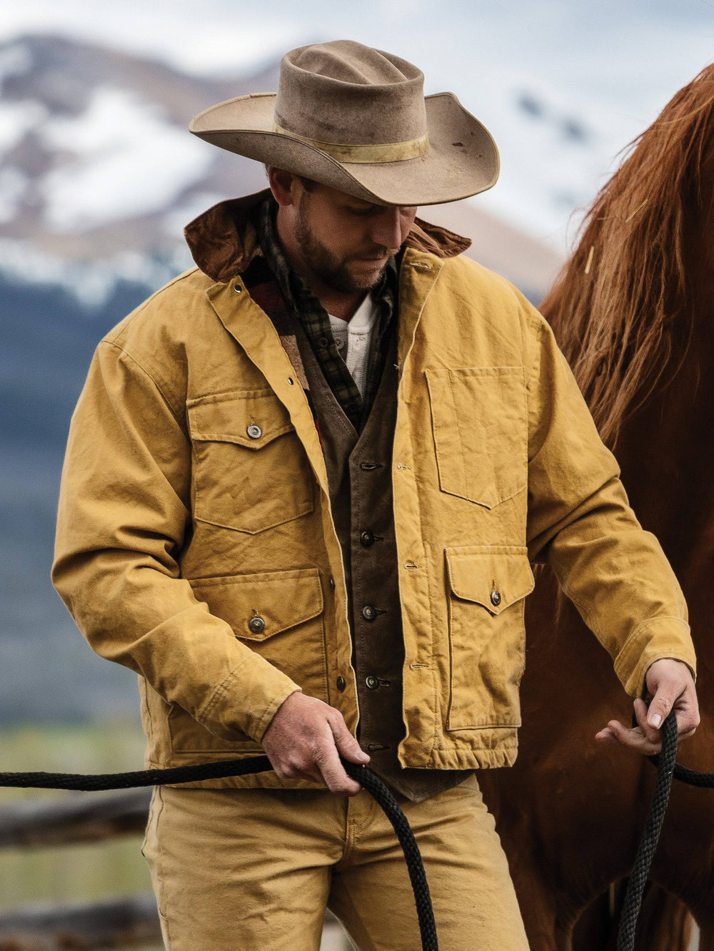 Jacket - Canvas Suntan Texas Ranger Brush Men - Schaefer Size S