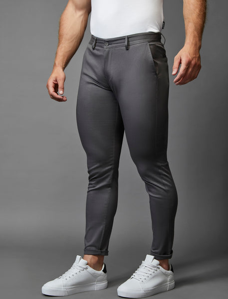 best fitting grey chinos for men that dont need altering, by Tapered Menswear