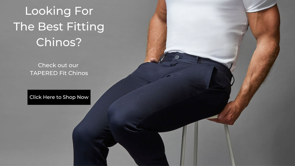 Black Athletic Fit Stretch Chinos