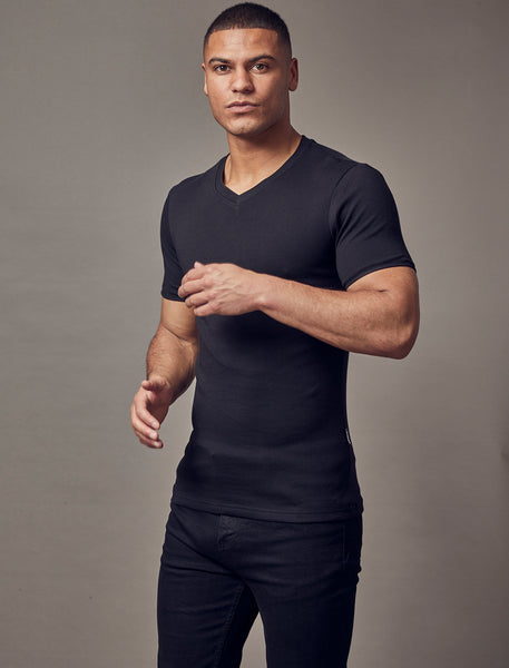 fitted V-Neck T-Shirts for business casual wear by Tapered Menswear