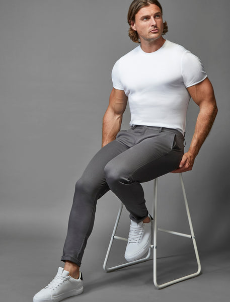 best fitting white tucked in t-shirt by Tapered Menswear