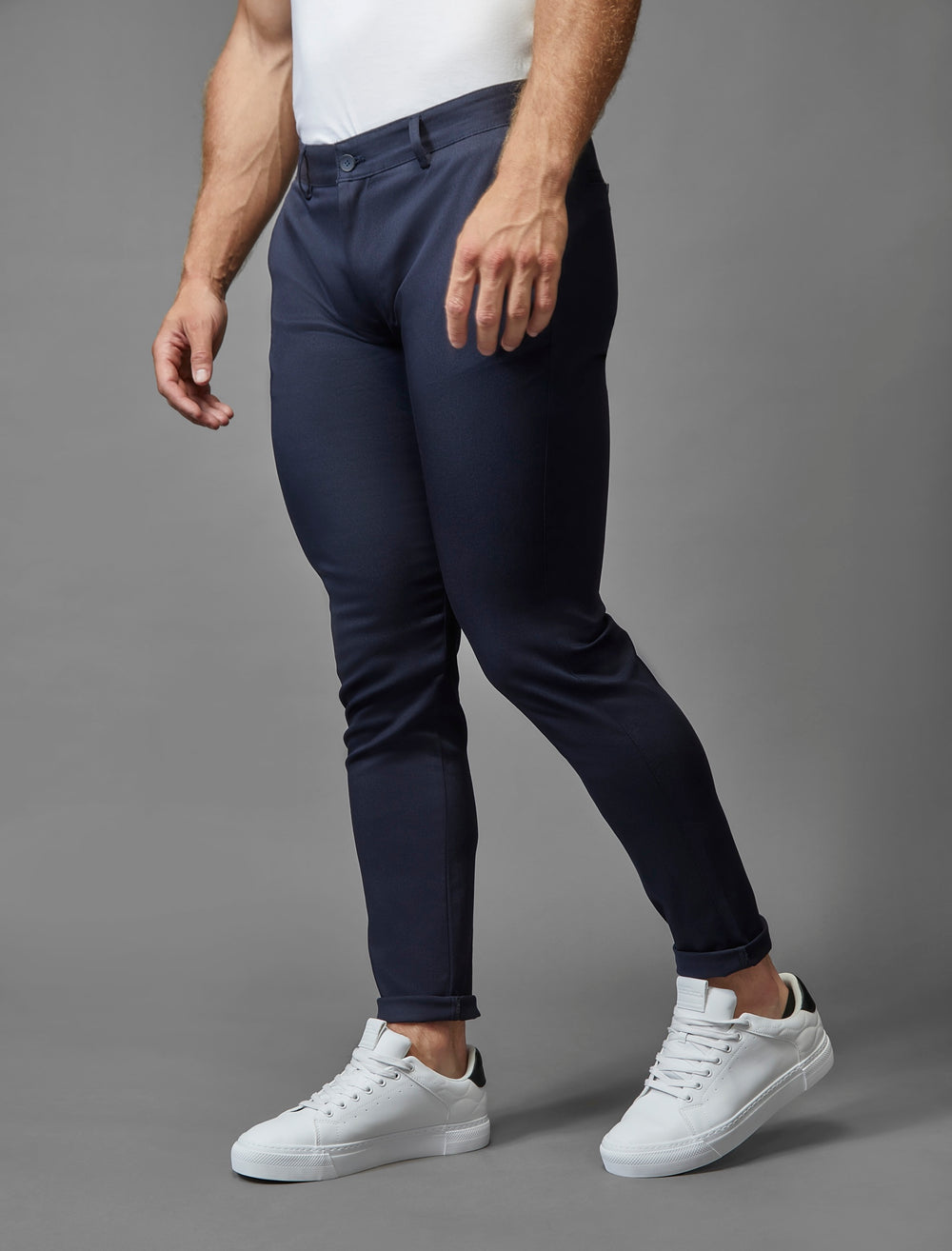 Navy Tapered Athletic Fit Jeans