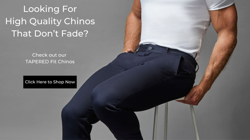 high quality chinos that don't fade by Tapered Menswear