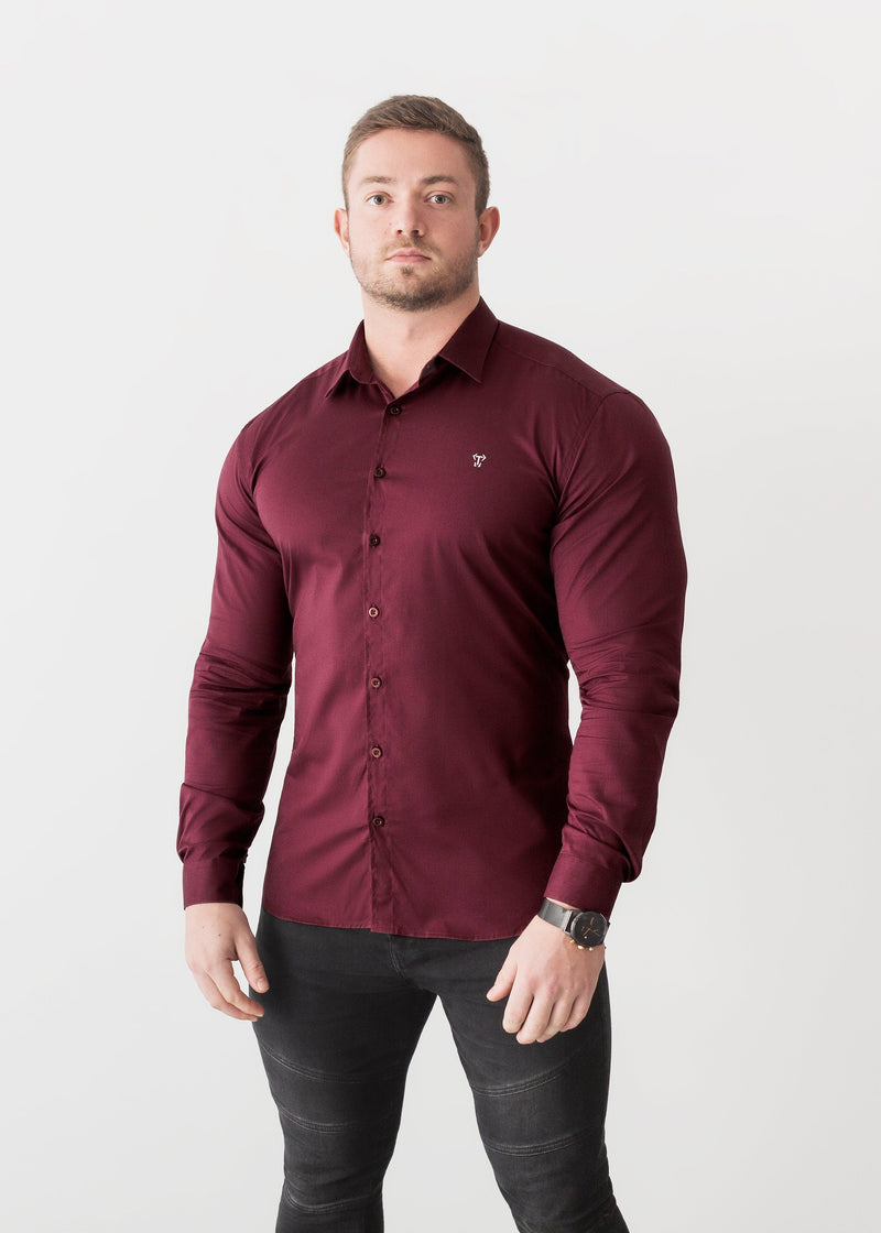 Burgundy Tapered Fit Shirt – Tapered 