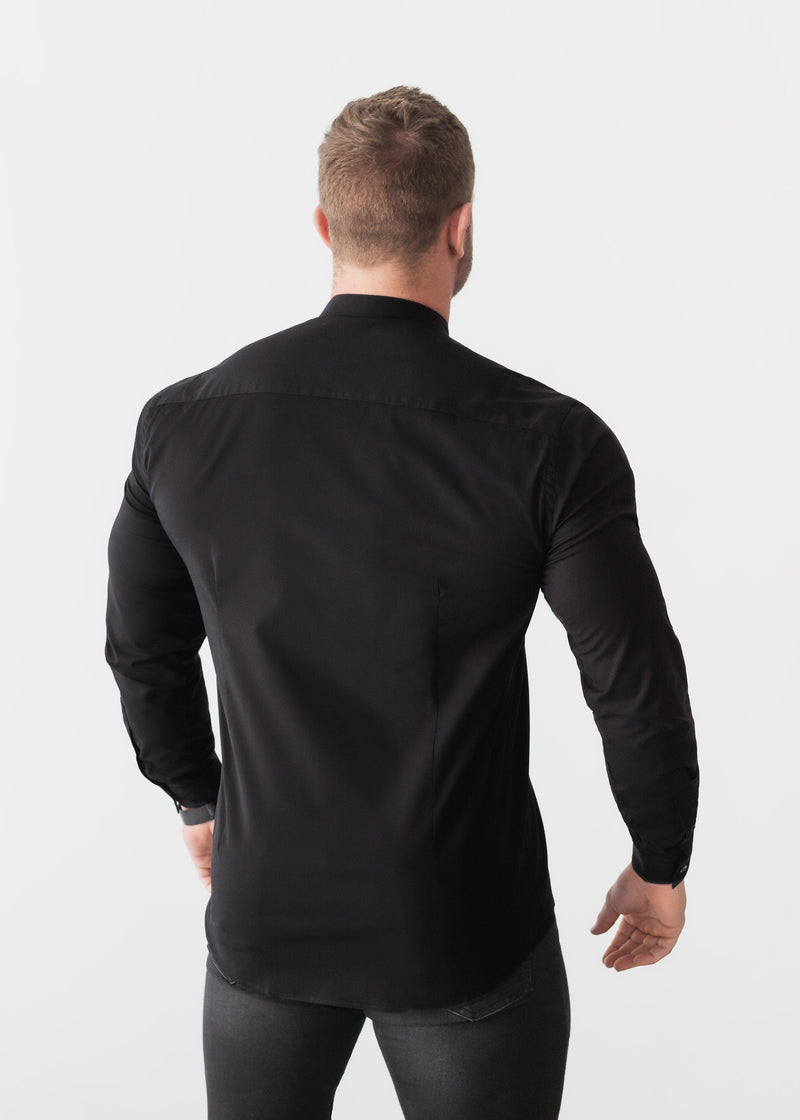 black muscle fit shirt