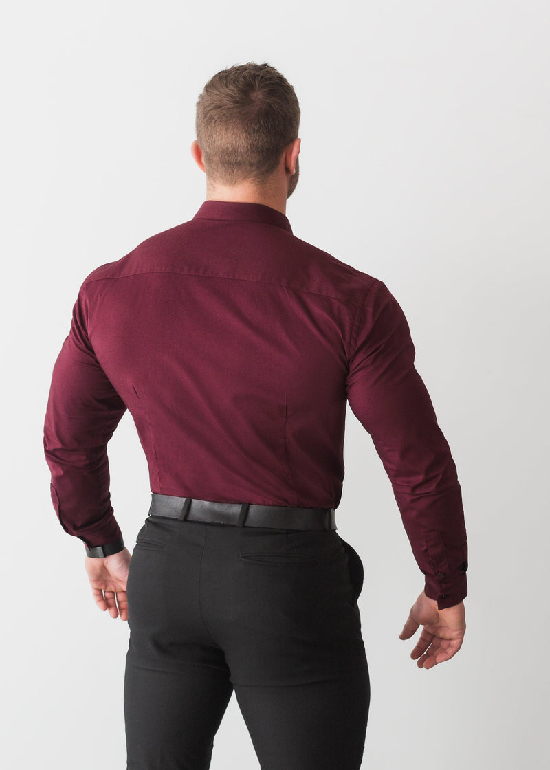 burgundy formal shirt