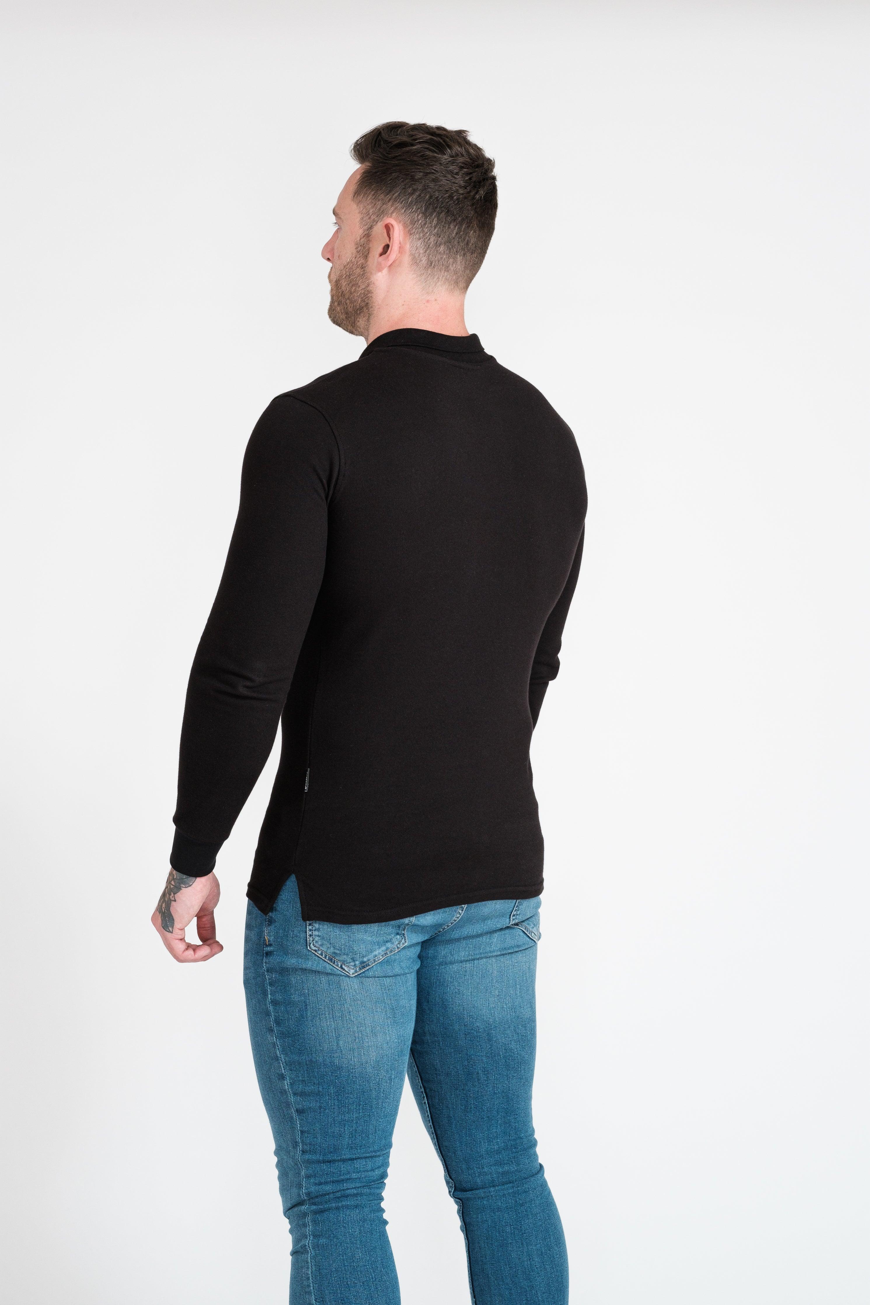 Black Tapered Fit Polo Shirt - Tapered Polo Shirts | Tapered Menswear