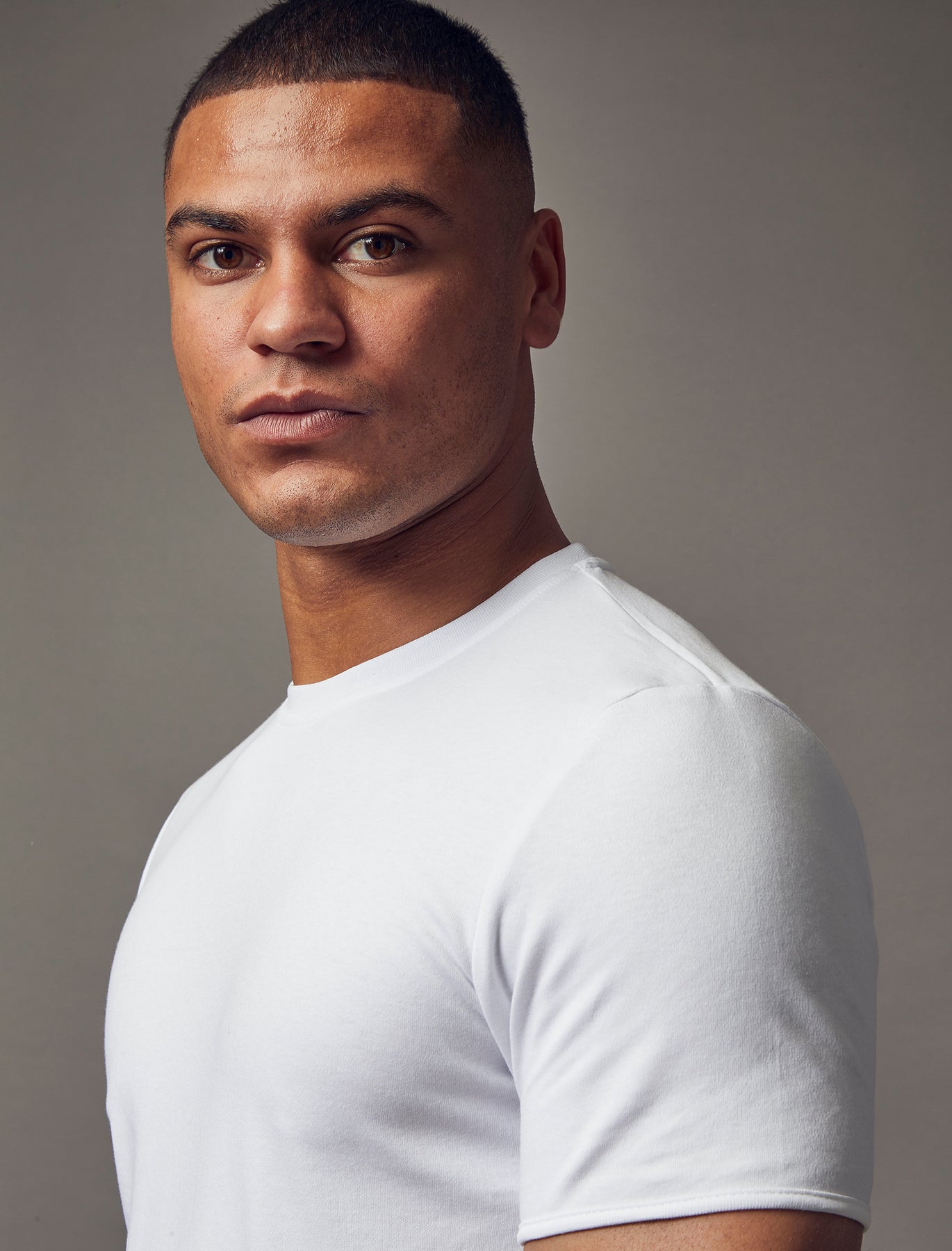 White Tapered Fit T-Shirt - White Muscle Tee | Tapered Menswear