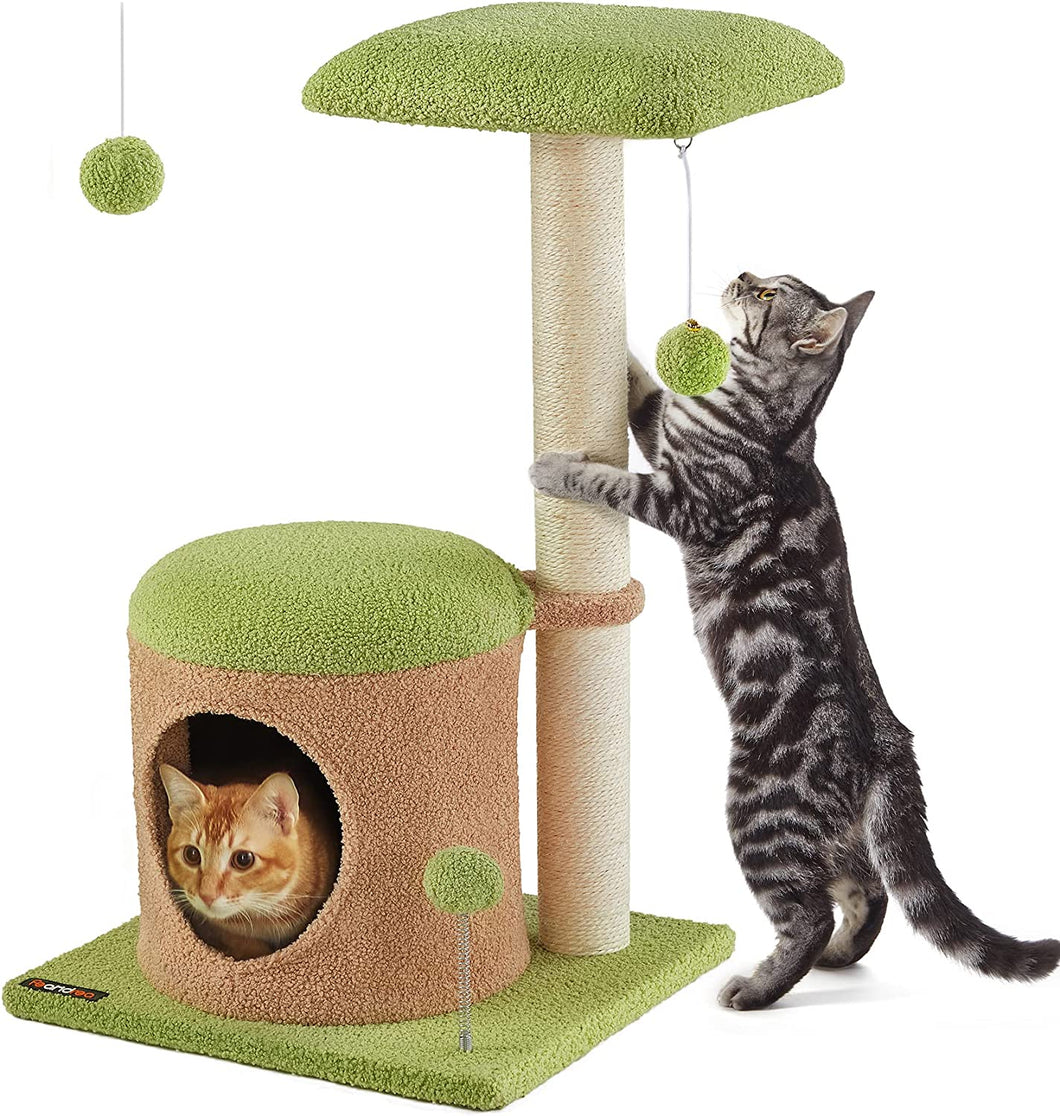 Verdraaiing telegram Bezet WhimsyWonders Cat Tree House, 30-Inch Small Cat Tower for Kittens – Sir  Pounce's Emporium