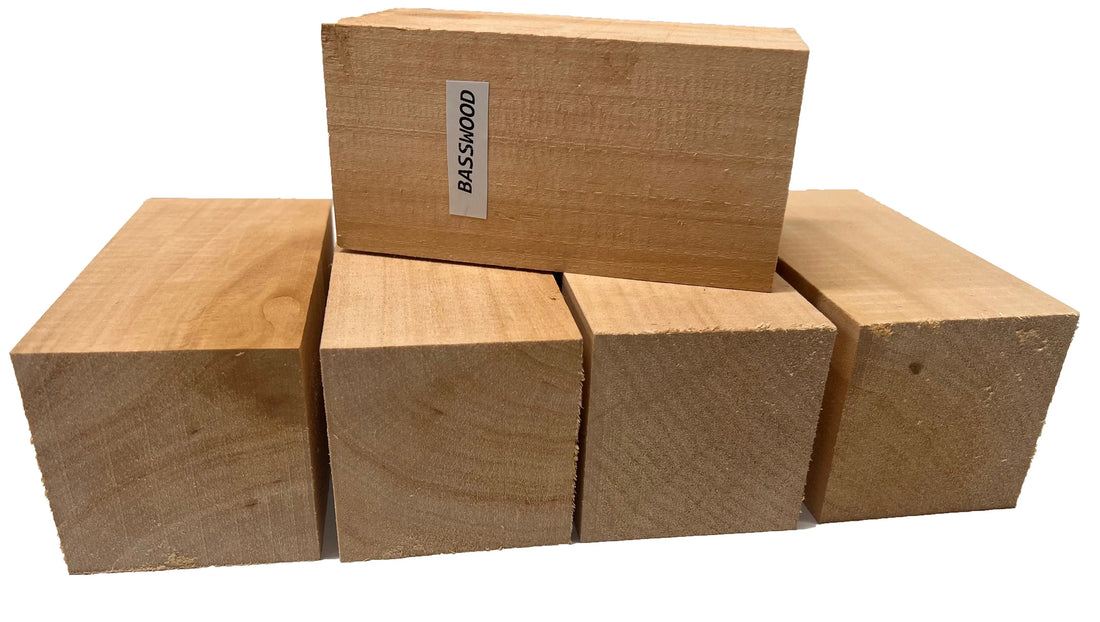 Paquete de 2 bloques de madera para tallar tilo de 4 x 3 x 14 pulgadas, kit  de madera para torneado artesanal, suministros EXO-3442WO