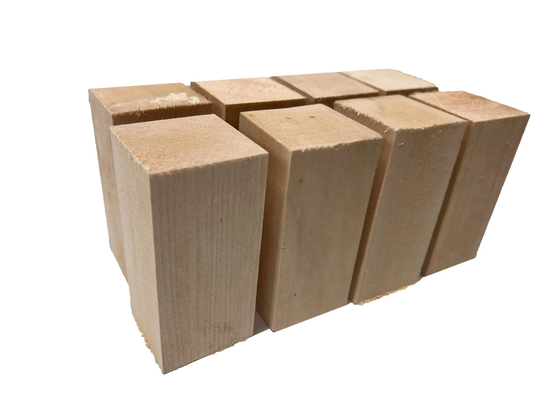 16 bloques de tallado de tilo de 6 x 1 x 1 pulgadas para tallar madera para  tallar madera, bloques de madera para tallar madera