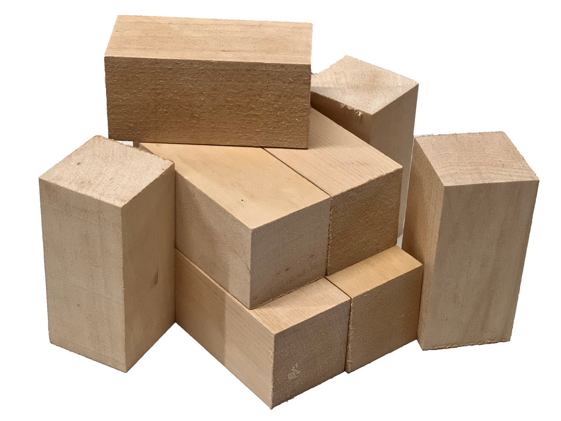 Tlily Madera de tilo, madera natural en bruto de balsa para tallar bloques  de madera, sin tratar, para manualidades : : Hogar y cocina