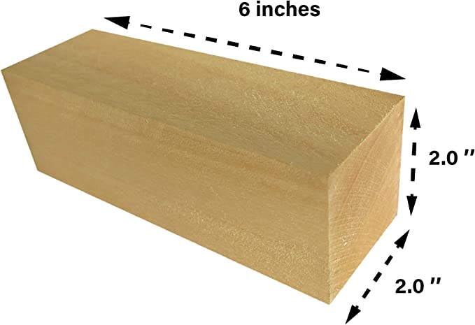 Pack of 3, Basswood Carving Wood Blocks Craft 2 x 3 x 12