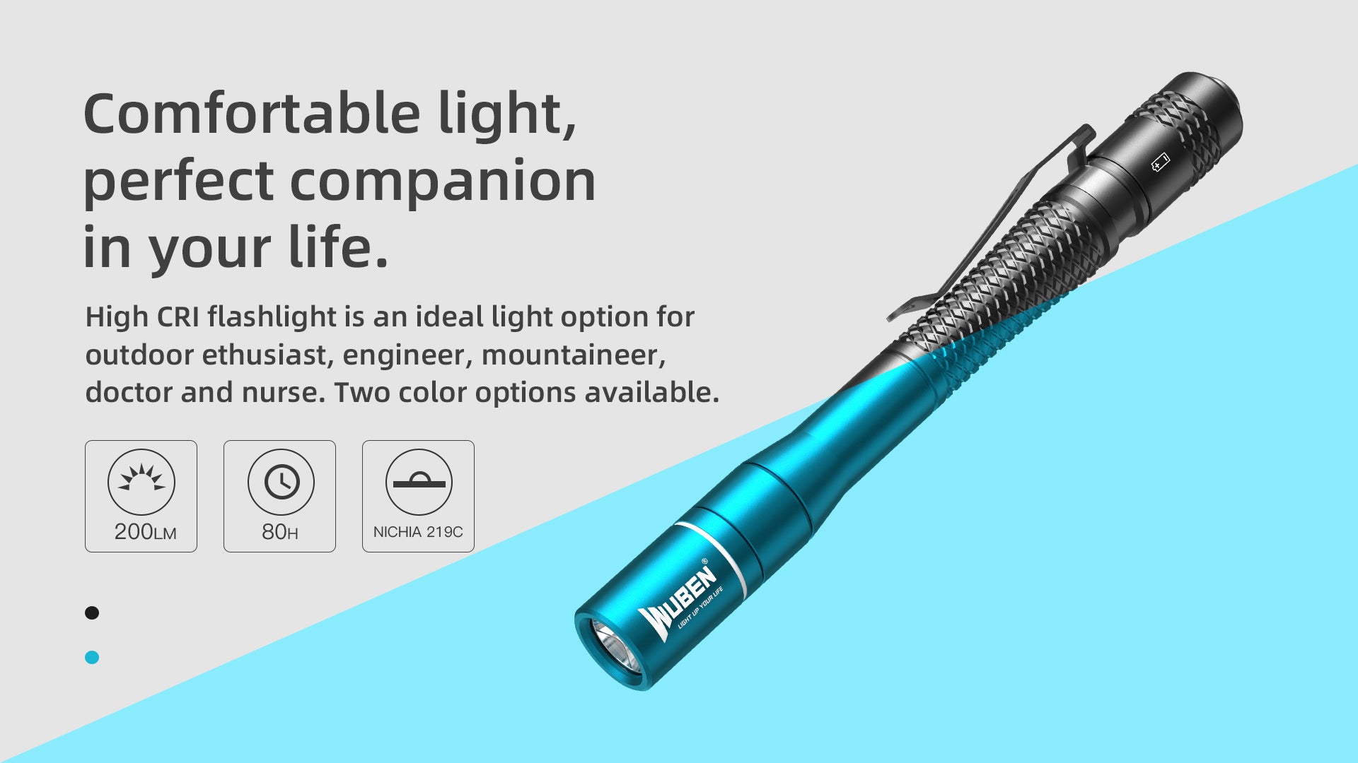 outdoor multifunctional flashlight E19 High CRI LED Flashlight