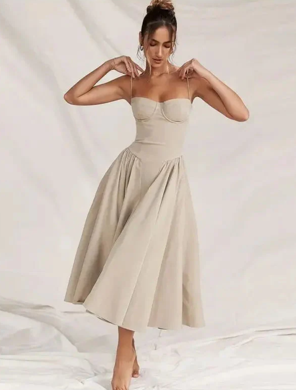 Levoire | Robe D'Été À Col En V Élégante Décontractée Légère Robe