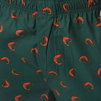 Printed Men's Lounge Pants (Shrimp Print, Green)
