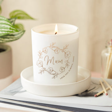 Mother's Day Gift Mama Floral Candle, 