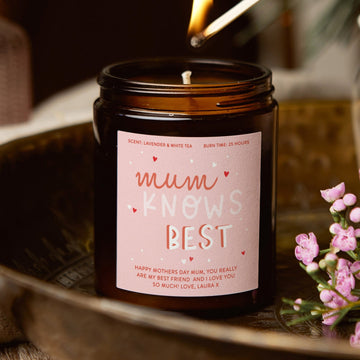 Mother's Day Gift Mama Floral Candle, 