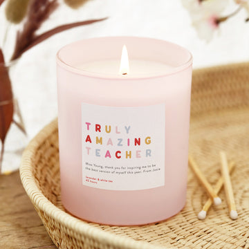 Custom Floral Scentsational Teacher Candle Gift Stickers - Katie