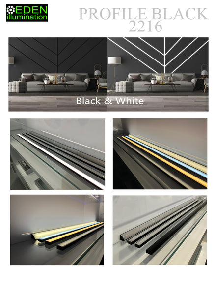 Black Aluminium Lighting Profiles