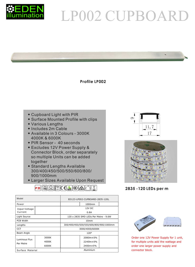 PIR Cupboard Lighting